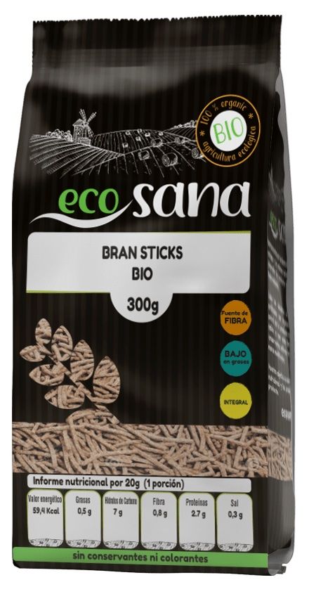 Bran Sticks Bio · Ecosana · 300 gramos