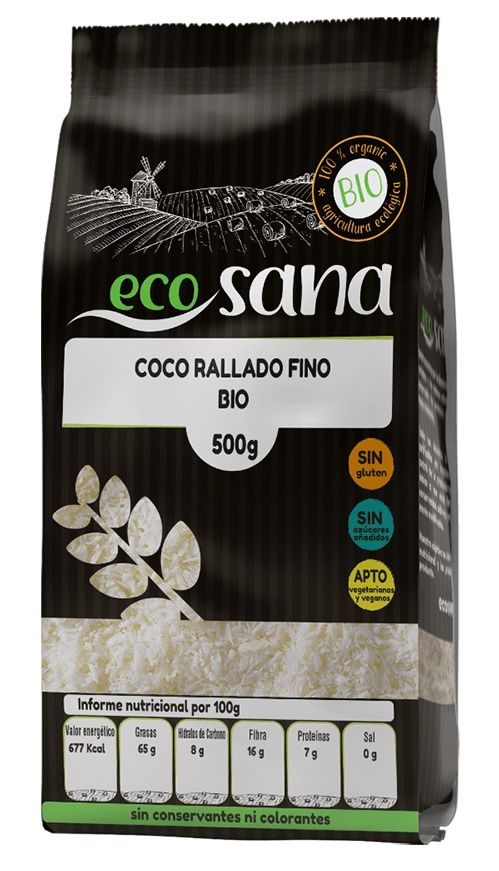Coco Rallado Fino Bio · Ecosana · 150 gramos