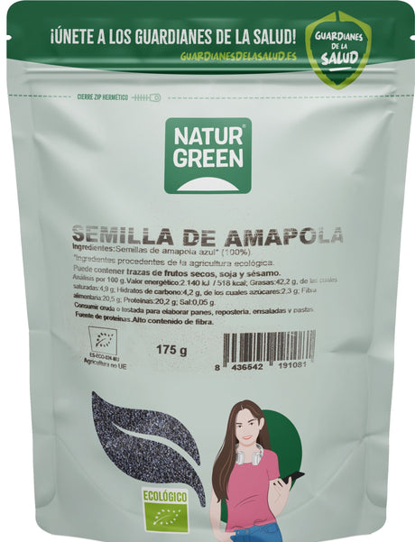 Semilla de Amapola Bio · Naturgreen · 175 gramos