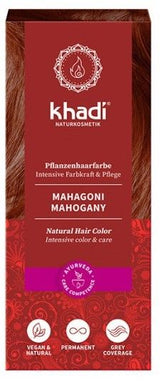 Tinte Vegetal Castaño Caoba - Mahogany · Khadi · 100 gramos