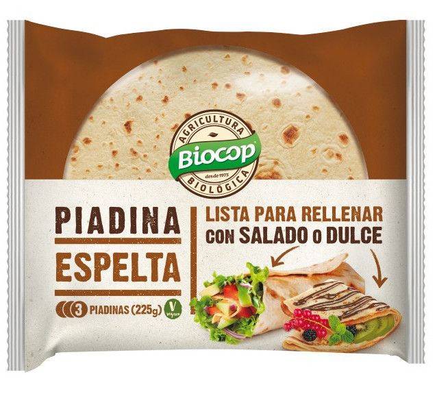 Piadina de Trigo Espelta · Biocop · 225 gramos [Caducidad 01/2025]