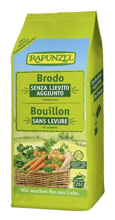 Caldo de Verduras Brodo Sin Levadura · Rapunzel · 500 gramos