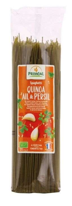 Espagueti de Trigo con Quinoa, Ajo y Perejil · Priméal · 500 gramos