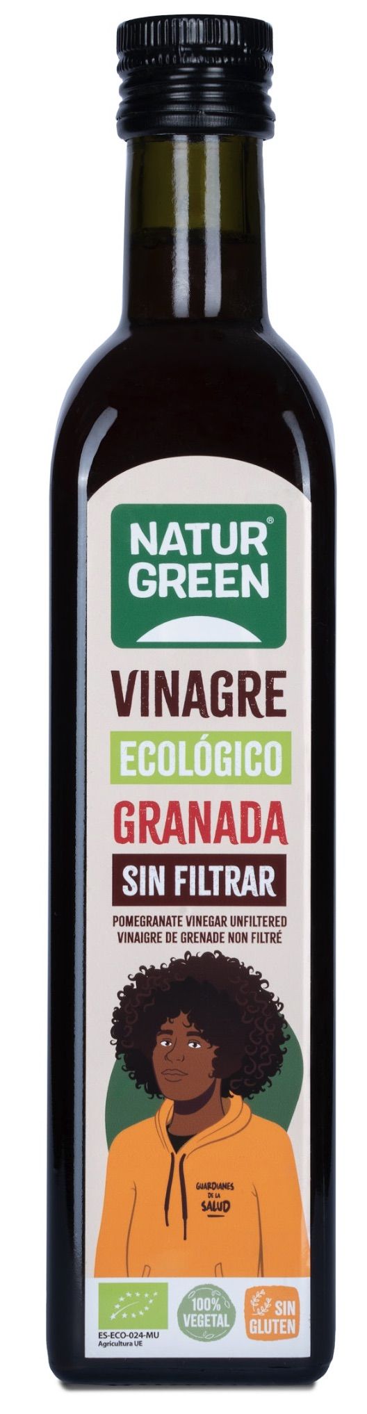Vinagre de Granada Sin Filtrar Bio · Naturgreen · 250 ml
