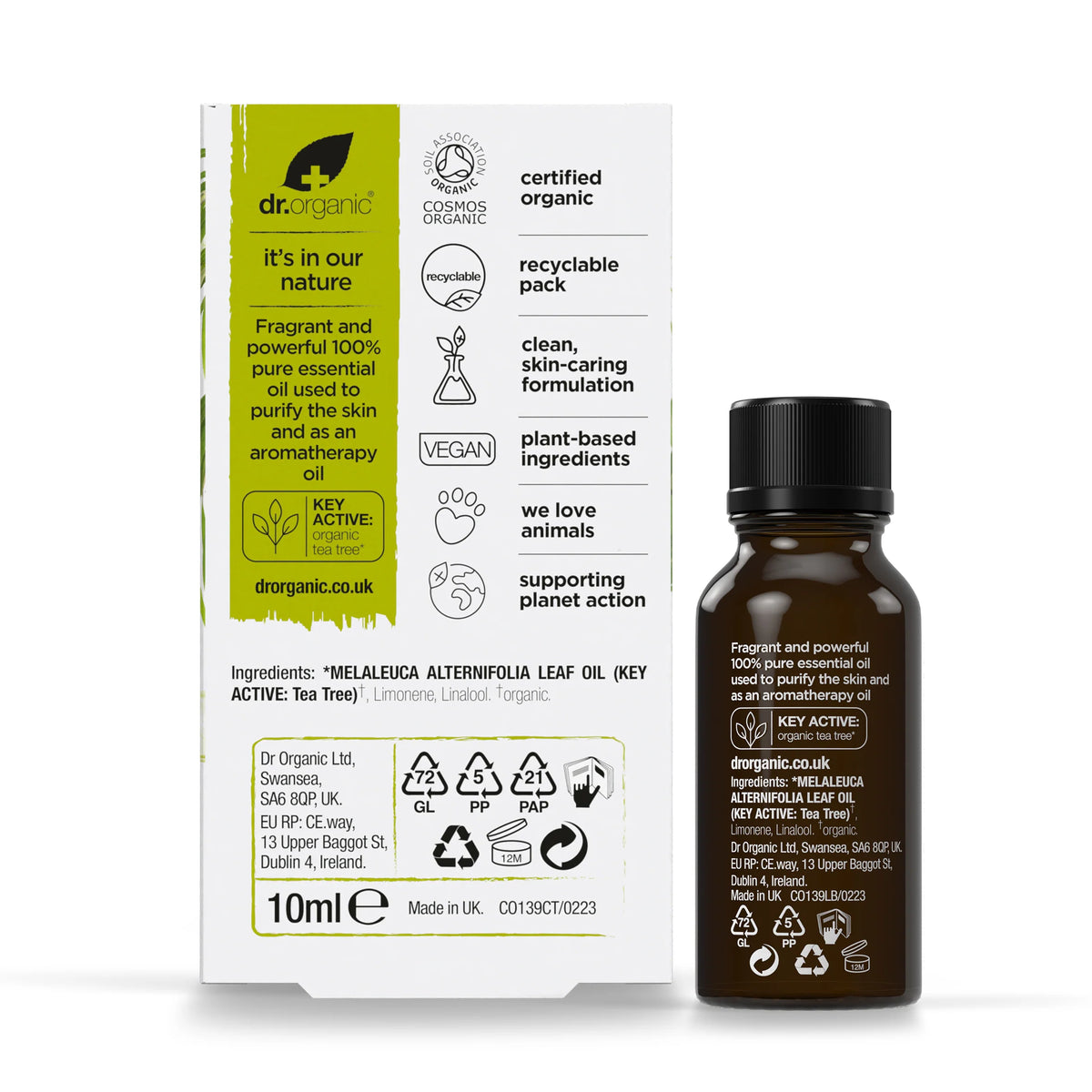Aceite Puro de Arbol de Te · Dr Organic · 10 ml