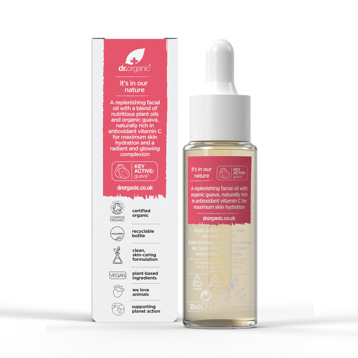 Serum Facial Iluminador de Guayaba · Dr Organic · 30 ml