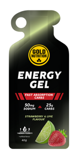 Energy Gel Fresa y Lima · Gold Nutrition · 40 gramos
