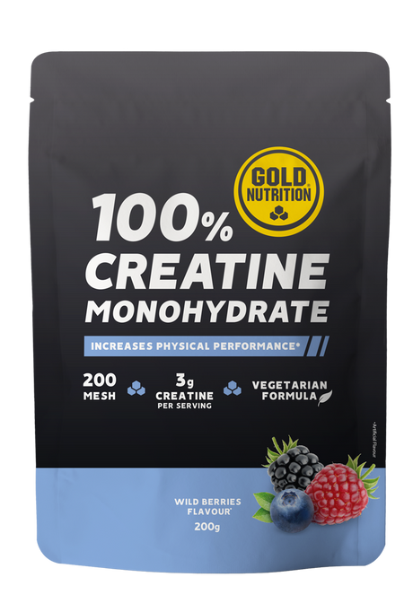 Creatine Monohydrate Frutos Rojos · Gold Nutrition · 200 gramos