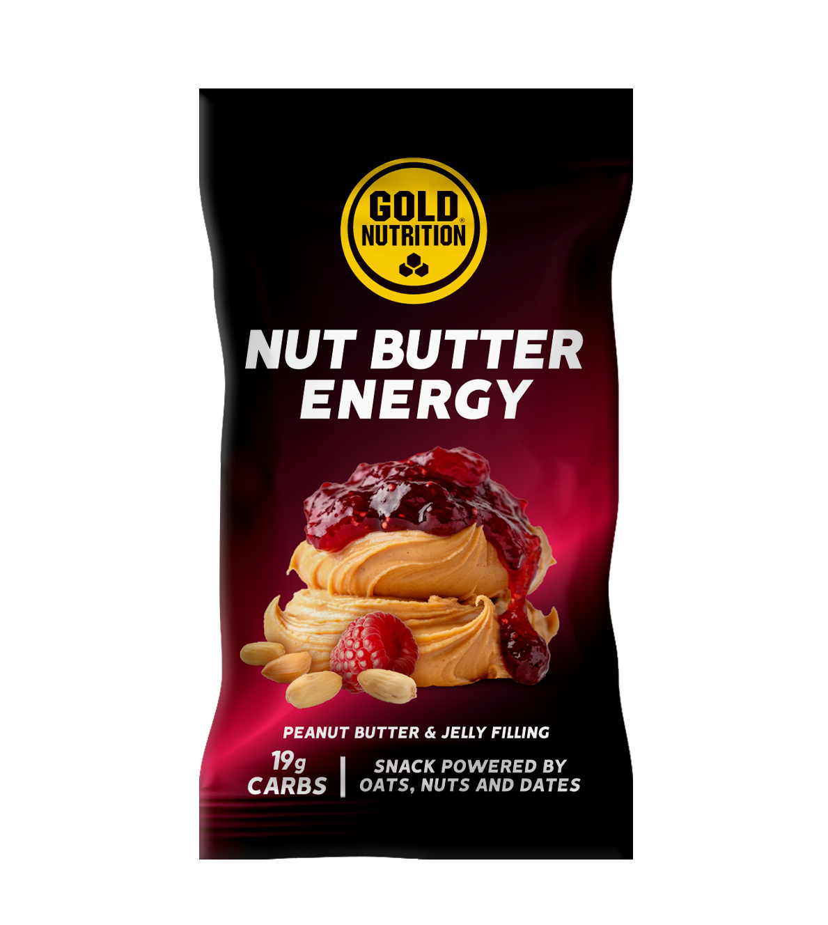 Nut Butter Energy Snack Crema de Cacahuete y Mermelada · Gold Nutrition · 40 gramos
