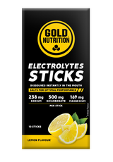 Electrolytes Sticks Limón · Gold Nutrition · 10 sobres