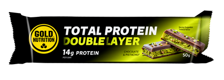 Total Protein Double Layer Chocolate y Pistacho · Gold Nutrition · 50 gramos