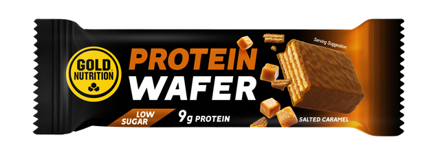 Protein Wafer Bar Caramelo Salado · Gold Nutrition · 30 gramos