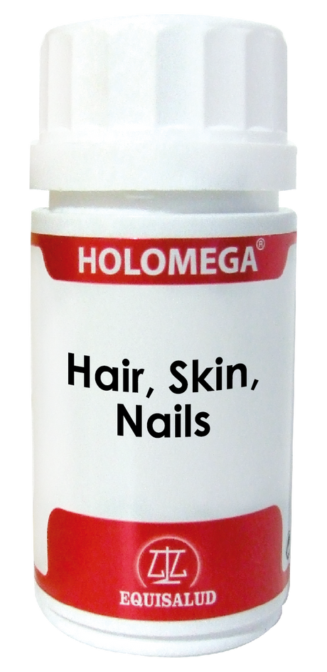 Holomega Hair, Skin, Nails · Equisalud · 50 cápsulas
