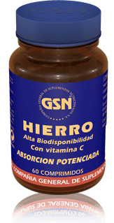 Hierro Bisglicinato + Vitamina C · GSN · 60 comprimidos
