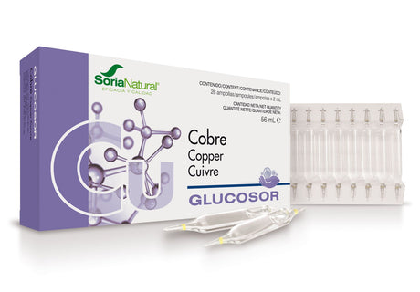 Glucosor Cobre · Soria Natural · 28 ampollas