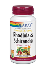 Rhodiola & Schizandra · Solaray · 60 cápsulas