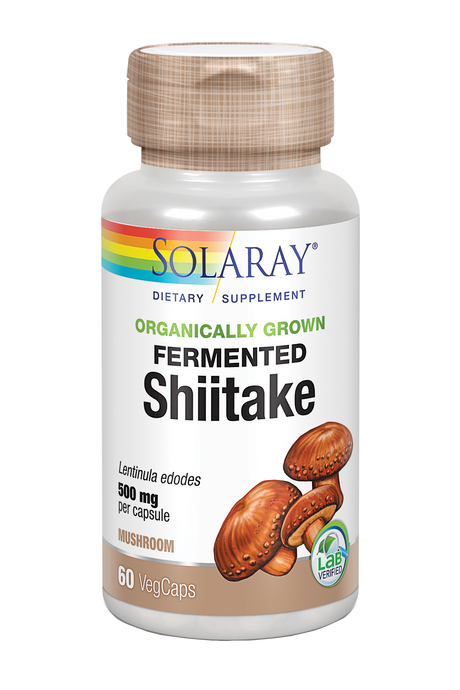 Shiitake Fermentado · Solaray · 60 cápsulas