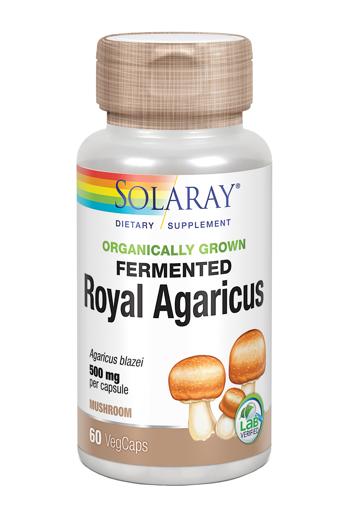 Champiñon del Sol Fermentado · Solaray · 60 cápsulas