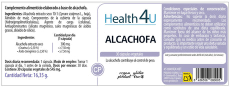 Alcachofa · Health4U · 30 cápsulas