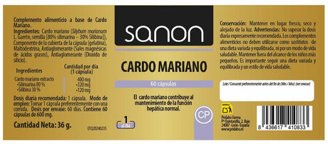 Cardo Mariano · Sanon · 60 cápsulas