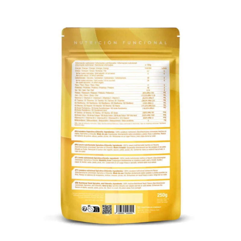 Levadura Nutricional con Espirulina y Chlorella · Energy Feelings · 250 gramos
