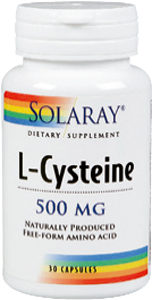 L-Cisteina 500 mg · Solaray · 30 cápsulas