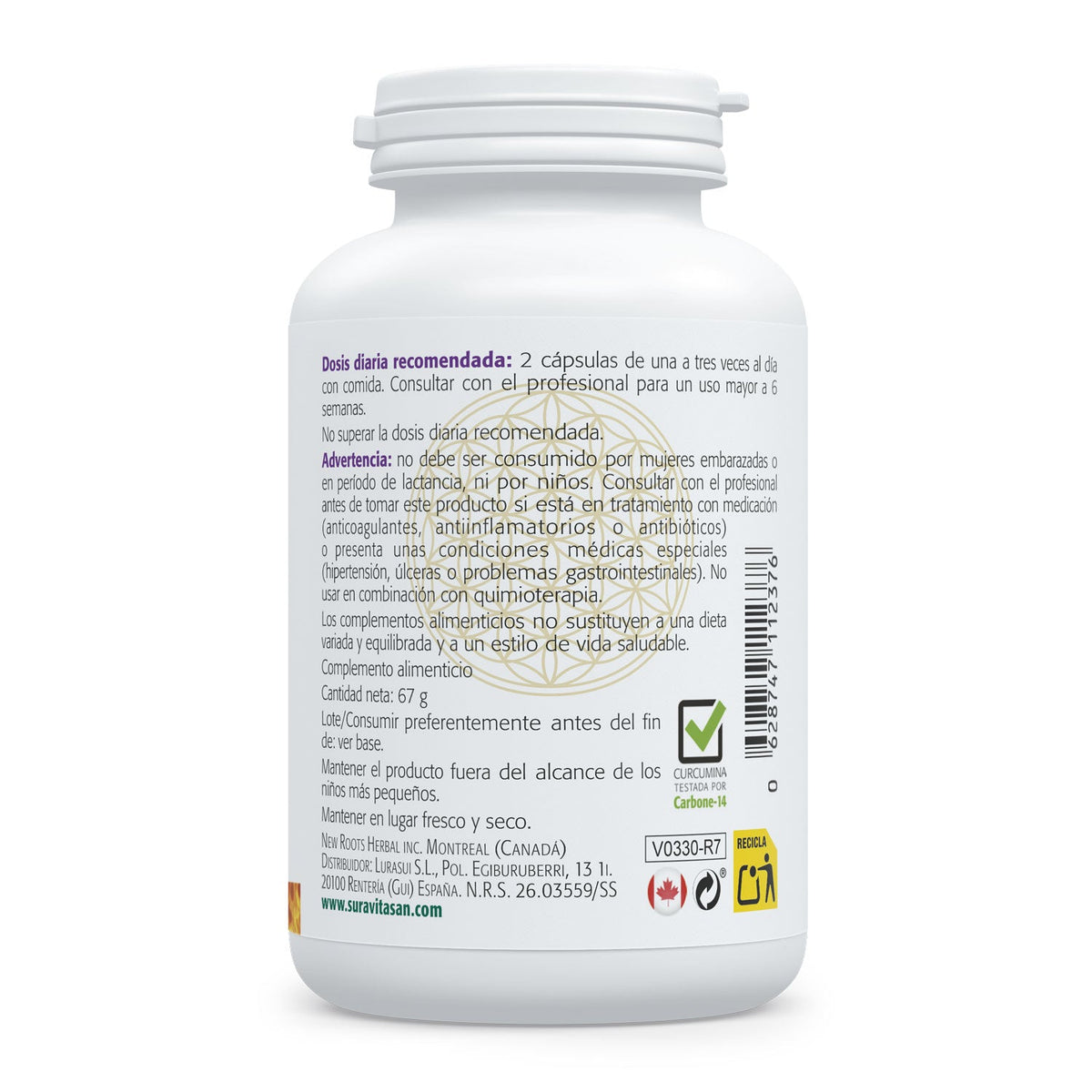 Aid-Inflam · Sura Vitasan — información nutricional