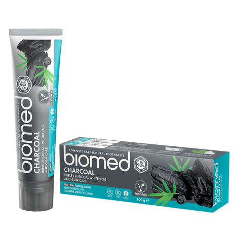 Pasta Dental Charcoal · Biomed · 100 gramos