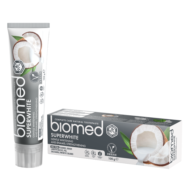 Pasta Dental Superwhite · Biomed · 100 gramos
