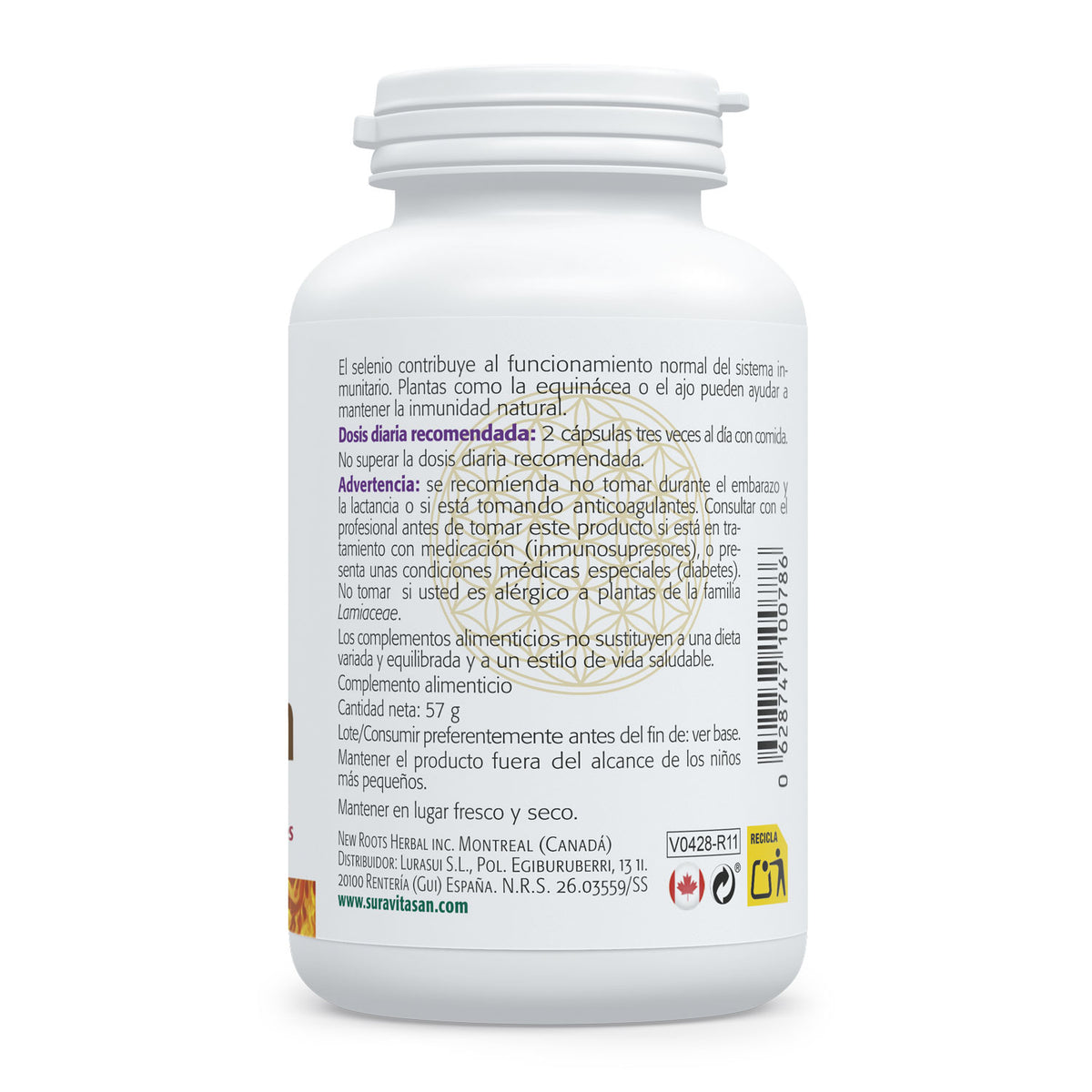 Candisan · Sura Vitasan — información nutricional