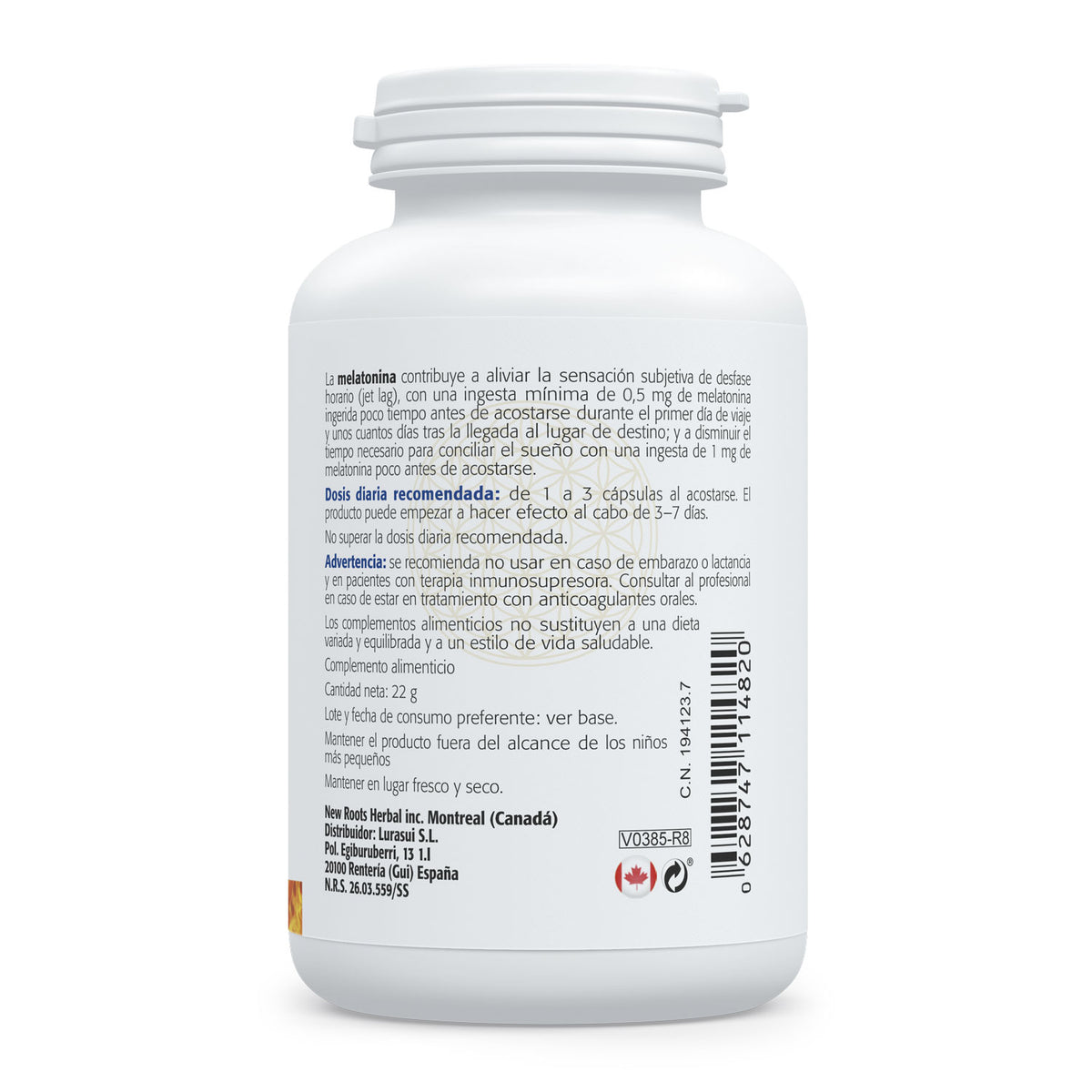 Dormo 8 Complex · Sura Vitasan — información nutricional
