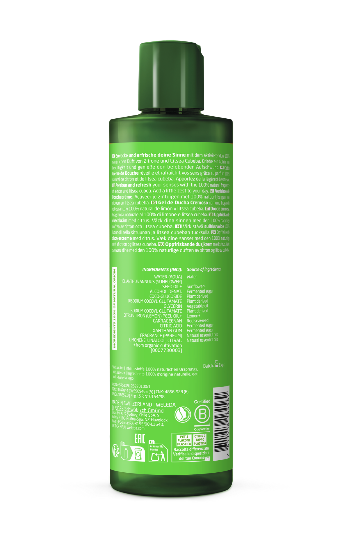 Gel de Ducha Cremoso Citrus · Weleda · 400 ml