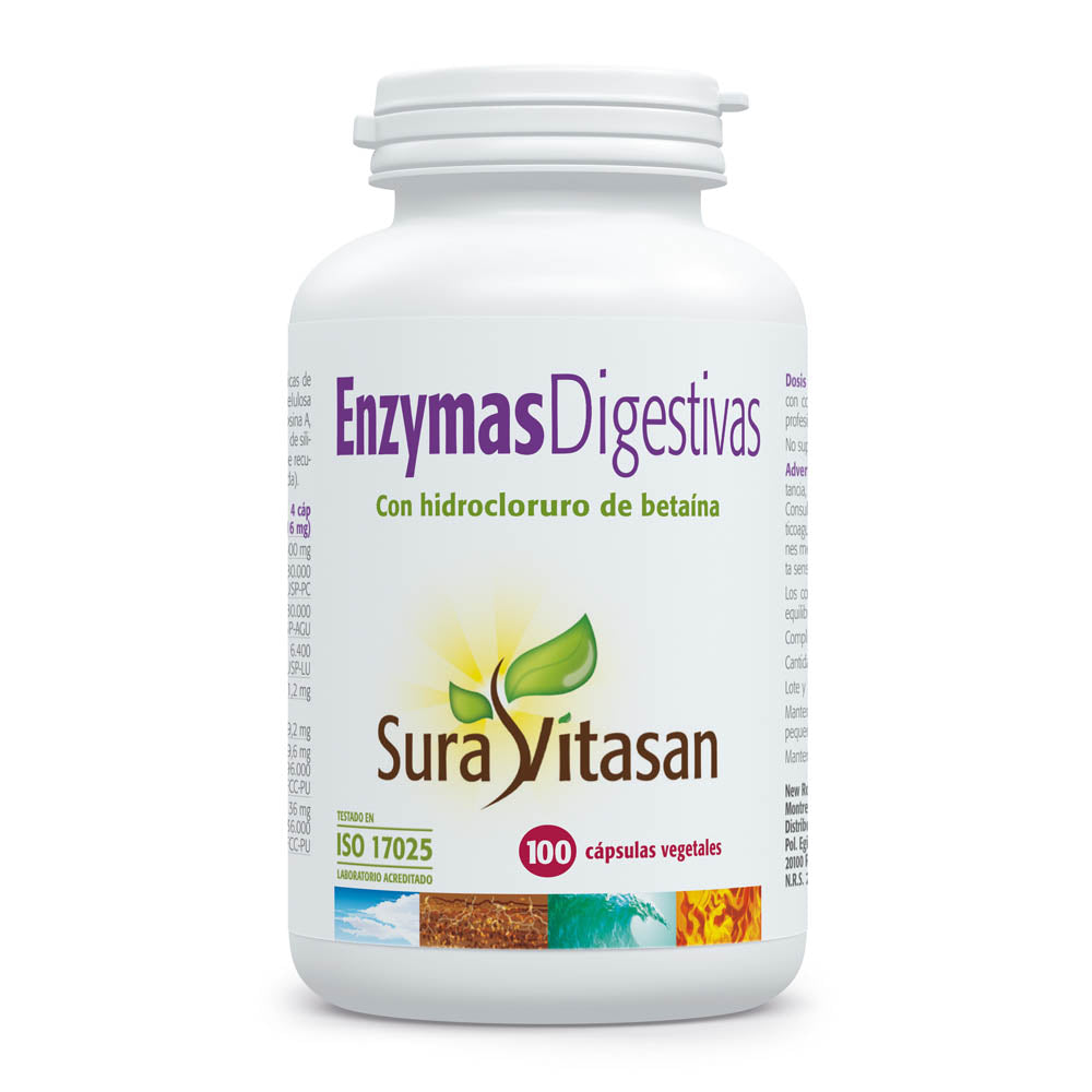 Enzymas Digestivas · Sura Vitasan · 100 cápsulas