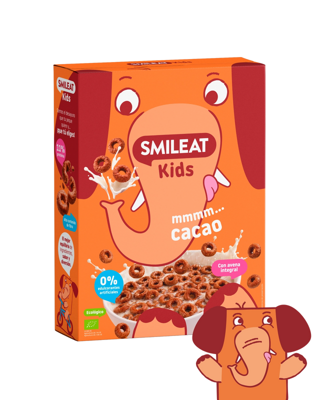 Cereales Kids Sabor Chocolate BIO · Smileat · 300 gramos
