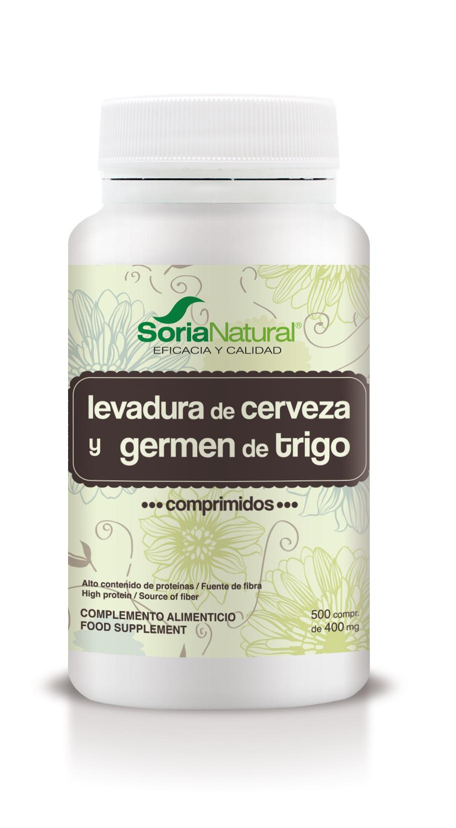 Germen de Trigo y Levadura de Cerveza · Soria Natural · 500 comprimidos