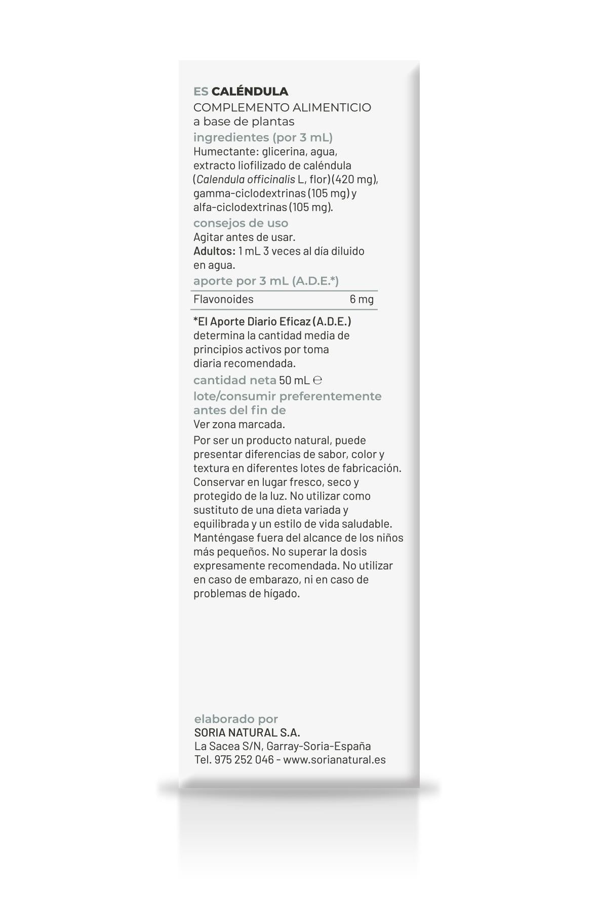 Extracto Natural de Caléndula · Soria Natural · 50 ml - 2