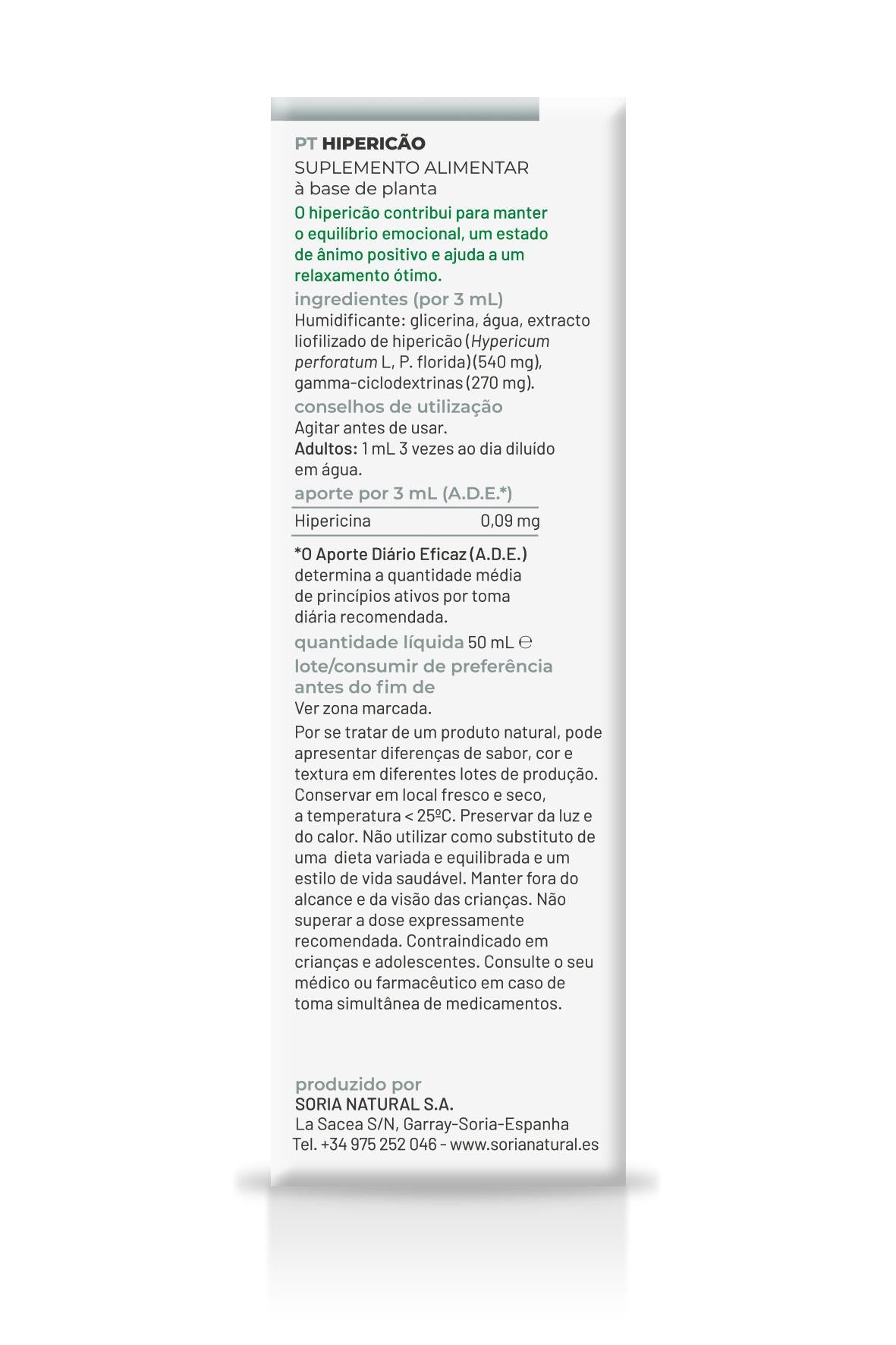 Extracto de Hipérico XXI · Soria Natural · 50 ml - 2