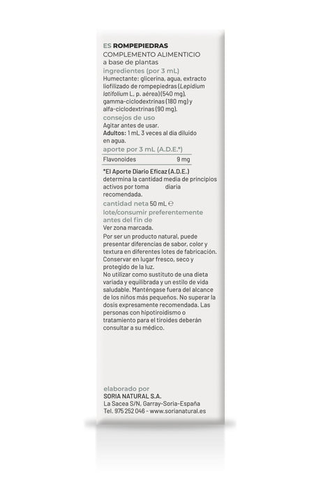 Extracto Natural de Rompepiedras · Soria Natural · 50 ml