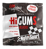 HiGums Blocks Cítrico con Cafeína · Nutrisport · 40 gramos