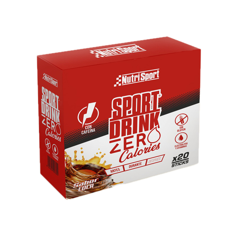 Sport Drink Zero + Cafeína Cola · Nutrisport · 20 sticks