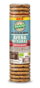 Galleta de Copos de Avena Integral con Frutos Rojos · Biocop · 250 gramos