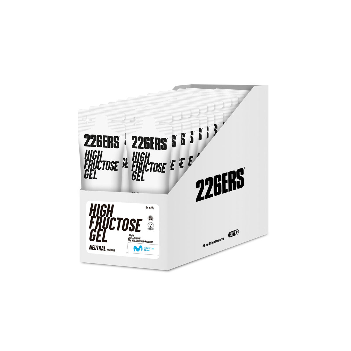 Pack High Fructose Gel Neutro · 226ERS · 24×80 gramos