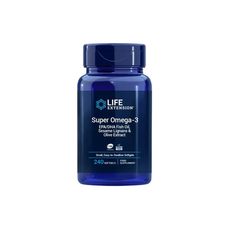 Super Omega-3 EPA/DHA Fish Oil, Sesame Lignans & Olive Extract · Life Extension · 240 perlas