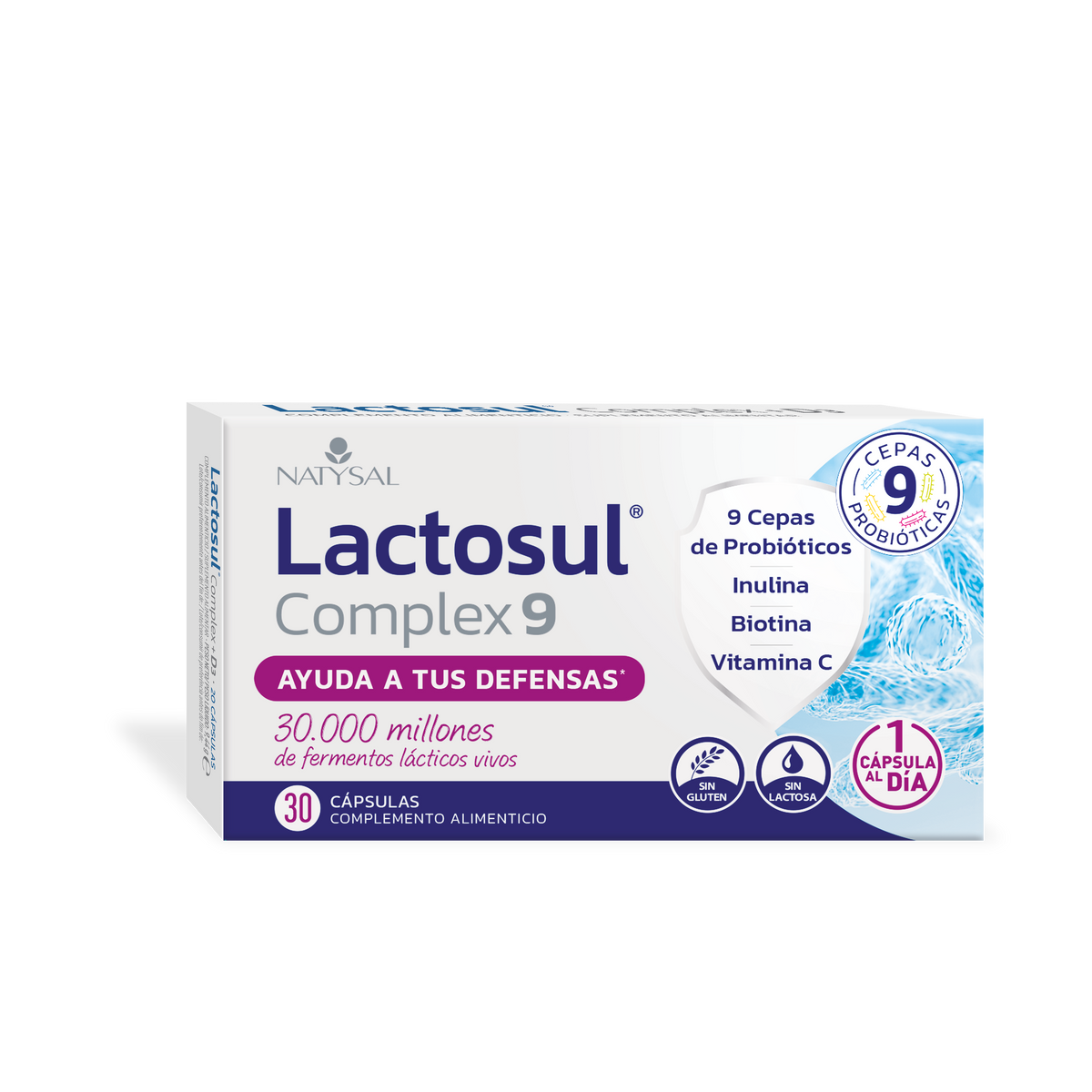 Lactosul Complex 9 · Natysal · 30 cápsulas