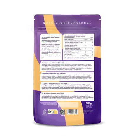 Proteína de Levadura Nutricional 76% Banana · Energy Feelings · 500 gramos
