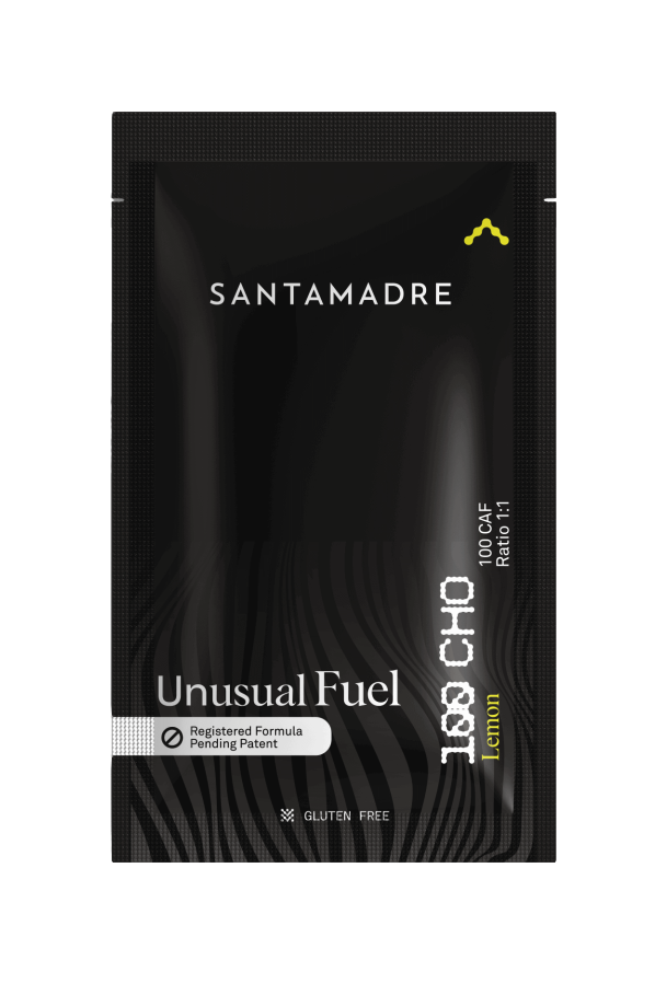 Unusual Fuel 100CHO 100 CAF Limón · Santa Madre · 106 gramos