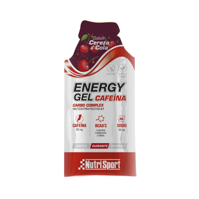 Energy Gel Cereza & Cola con Cafeína · Nutrisport · 35 gramos