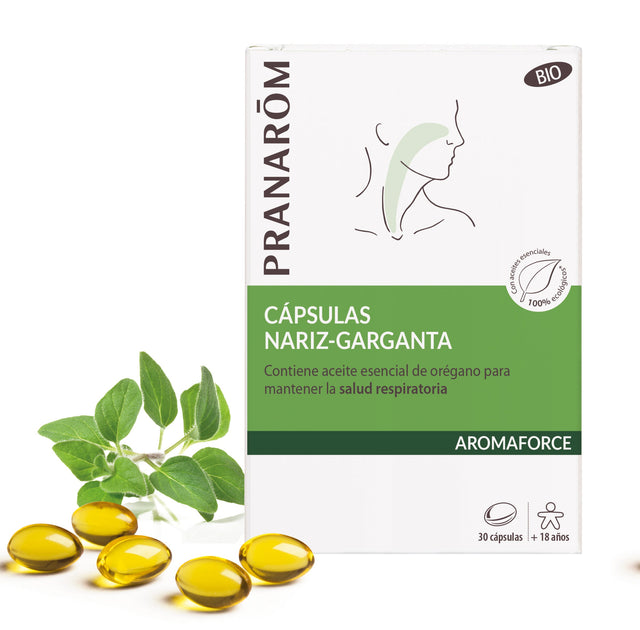 Cápsulas Nariz-Garganta Bio · Pranarom · 30 cápsulas