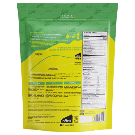 Bebida Ultra Energy Drink Mix Lima · Naak · 720 gramos