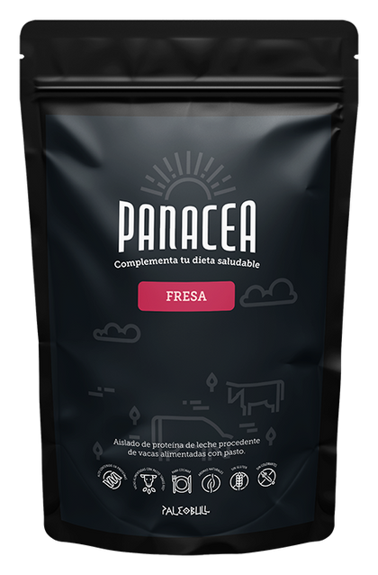 Panacea: Aislado de Proteína de Suero - Sabor Fresa · Paleobull · 350 gramos [Caducidad 12/2026]